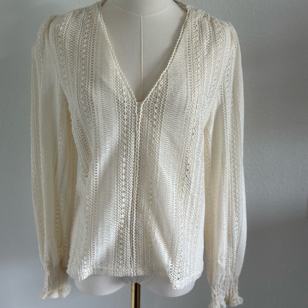 White Lace Blouse - Picture 2 of 3